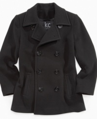 A modern classic coat by KC Collections, perfect for those chilly days ahead. A modern classic coat by KC Collections, perfect for those chilly days ahead.