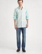 Freshen up your casual summer wardrobe with this brightly-hued, classic fit sportshirt shaped in washed linen.ButtonfrontLinenMachine washImported