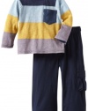 Splendid Littles Baby-boys Infant Colorblock Rugby Tee Set, Wales, 3-6 Months