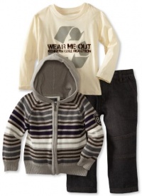 Kenneth Cole Boys 2-7 Hooded Sweater 3 Piece Pant Set Kenneth Cole Boys 2-7 Hooded Sweater 3 Piece Pant Set
