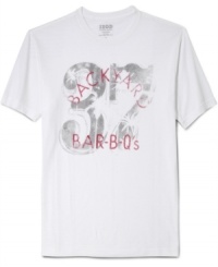 Get ready to grill! Keep yourself comfortable and fit for fun with this graphic t-shirt from Izod. Get ready to grill! Keep yourself comfortable and fit for fun with this graphic t-shirt from Izod.