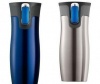 Double Wall Vacuum Insulated Travel Mugs *(2 Pack Blue and Stainless)*