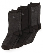 A three pack of classic tweed trouser socks with signature logo embroidered at ankle. Style #34004PK