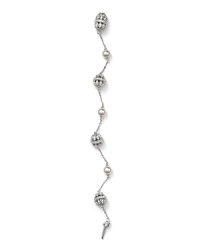 A strand of shimmering simulated pearls takes on a new state of grace on this Nadri bracelet, set in plated metal and accented by filigree crystal stations. A strand of shimmering simulated pearls takes on a new state of grace on this Nadri bracelet, set in plated metal and accented by filigree crystal stations.
