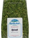 Harmony House Foods, Dried Spinach, Flakes, 4 Ounce Quart Size Jar