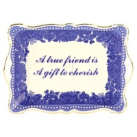 Godinger True Friend Small Porcelain Tray Godinger True Friend Small Porcelain Tray
