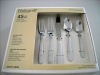 Pfaltzgraff Everyday 45 Pc Flatware Set - Satin Ariel