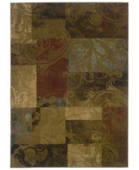 Modernize the look of your home with casual elegance. Swirling plumes inspire this St. Lawrence rug, rendered in colorblocked autumn hues like terra cotta, dark chocolate and rich greens. Crafted of durable polypropylene for years of long-lasting beauty. Modernize the look of your home with casual elegance. Swirling plumes inspire this St. Lawrence rug, rendered in colorblocked autumn hues like terra cotta, dark chocolate and rich greens. Crafted of durable polypropylene for years of long-lasting beauty.