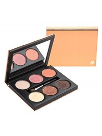 A sweet bronze palette with shades of soft orange, copper and brown. Infinitely luminous. Sensationally smooth. All-in-one 6 shadow palette to brighten eyes. Indulge in a limited-edition compact with shades of golden pinks mixed with orange, copper and brown. Inspired by the desert sun and exotic mirages, this new, versatile, all-in-one palette conveniently creates a full eye look for day or night. A sweet bronze palette with shades of soft orange, copper and brown. Infinitely luminous. Sensationally smooth. All-in-one 6 shadow palette to brighten eyes. Indulge in a limited-edition compact with shades of golden pinks mixed with orange, copper and brown. Inspired by the desert sun and exotic mirages, this new, versatile, all-in-one palette conveniently creates a full eye look for day or night.