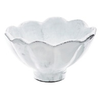 Handmade from Venetian terra marrone, or brown clay, this scalloped condiment bowl is a sophisticated way to serve salsa, nuts or sweet treats. Handmade from Venetian terra marrone, or brown clay, this scalloped condiment bowl is a sophisticated way to serve salsa, nuts or sweet treats.
