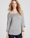 Glamour meets nonchalance in this Soft Joie knit top, fashioned in a slouchy silhouette with metallic shimmer.