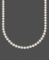 Polish your look with bright white pearls. Belle de Mer necklace features AAA Akoya cultured pearls (8-8-1/2 mm) set in 14k gold. Approximate length: 16 inches.