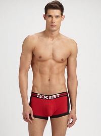 Luxurious, lightweight knit with square-cut leg opening and striped signature logo waistband.Sits at hipContoured pouch90% cotton/10% spandexMachine washImported Luxurious, lightweight knit with square-cut leg opening and striped signature logo waistband.Sits at hipContoured pouch90% cotton/10% spandexMachine washImported