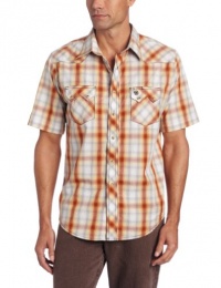 Wrangler Men's Poplin Plaid Short Sleeve Western Jean Shirt Wrangler Men's Poplin Plaid Short Sleeve Western Jean Shirt