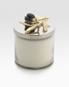 A comforting fragrance inspired by the warm, welcoming atmosphere of a Tuscan afternoon. Verdant notes of olive and verbena hover between fresh, peppery top notes warmed by cedar, cypress and vetiver. From the Olive Branch CollectionGlass vessel with matte goldtone nickelplated metal lid13.5 oz.5H X 3¾ diam.Imported