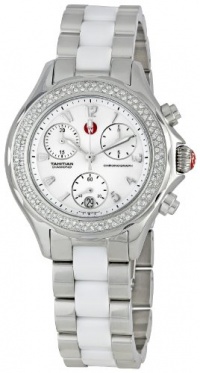 Michele Women's MWW12E000001 LG Tahitian Diamond Stainless-Steel Ceramic Chronograph Watch Michele Women's MWW12E000001 LG Tahitian Diamond Stainless-Steel Ceramic Chronograph Watch