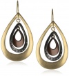 Kenneth Cole New York Tri-Tone Orbital Drop Earrings