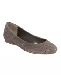 The studded detail on Jessica Simpson's Mikia flats stands out nicely against the gorgeous suede backdrop. The studded detail on Jessica Simpson's Mikia flats stands out nicely against the gorgeous suede backdrop.