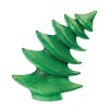 Designed by Kjell Engman, a colorful green dancing evergreen tree on glass spreads true Christmas spirit.