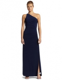 Laundry by Shelli Segal Women's One Shoulder Beaded Gown,Midnight,8 Laundry by Shelli Segal Women's One Shoulder Beaded Gown,Midnight,8