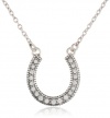 Judith Jack Double Impact Sterling Silver and Marcasite Horseshoe Pendant Necklace, 18