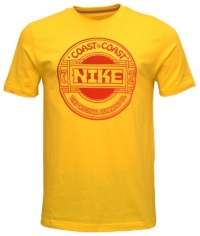 Nike Men's Coast To Coast the Original Running Company Shirt Yellow Nike Men's Coast To Coast the Original Running Company Shirt Yellow