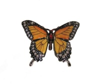 Monarch Butterfly Figurine Keepsake Box Swarovski Crystals Hinged Trinket Pill Box Orange Black 3.25 Monarch Butterfly Figurine Keepsake Box Swarovski Crystals Hinged Trinket Pill Box Orange Black 3.25