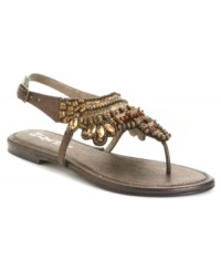 A statement piece for your feet! The beautiful beads on the Pagoda flat sandals by Two Lips Shoes adds a touch of instant glam to any outfit. A statement piece for your feet! The beautiful beads on the Pagoda flat sandals by Two Lips Shoes adds a touch of instant glam to any outfit.