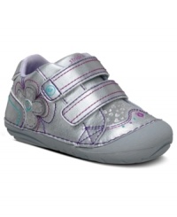 Don't give her the runaround. These Gloria sneakers from Stride Rite are a quality choice to protect her toes and keep her looking cute. Don't give her the runaround. These Gloria sneakers from Stride Rite are a quality choice to protect her toes and keep her looking cute.