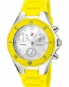 Women's Tahitian Jelly Bean Chronograph White Enamel Dial Yellow Silicon