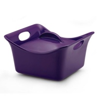 Rachael Ray Stoneware 3.5-Quart Covered Square Cassersquare Casserole, Purple Rachael Ray Stoneware 3.5-Quart Covered Square Cassersquare Casserole, Purple