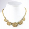 Charter Club Necklace, Gold-Tone Floral Openwork Frontal Necklace