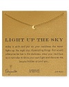 Sweet and symbolic, this delicate crescent shaped necklace from Dogeared is oh so night-right, cast in 14-karat gold.