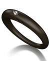 Stackable style with a hint of sparkle! DUEPUNTI's unique ring is crafted from brown-hued silicone with a round-cut diamond accent. Ring Size Small (4-6), Medium (6-1/2-8) and Large (8-1/2-10).