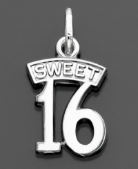 Cherish youth and fond memories with this beautiful charm. This Rembrandt Charms sweet 16 charm is set in sterling silver. Approximate drop: 3/4 inches. Cherish youth and fond memories with this beautiful charm. This Rembrandt Charms sweet 16 charm is set in sterling silver. Approximate drop: 3/4 inches.