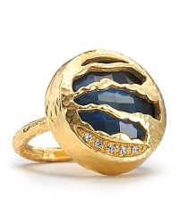 The effortless glamour of this Melinda Maria ring shines on, crafted of 14-karat gold plated metal with a bold stone station. Wear it stacked for the strongest sartorial statement. The effortless glamour of this Melinda Maria ring shines on, crafted of 14-karat gold plated metal with a bold stone station. Wear it stacked for the strongest sartorial statement.