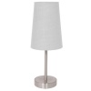 Home Design Brushed Nickel Table Lamp with Fabric Shade (Grey)