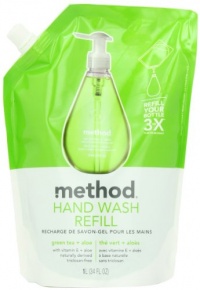 Method Gel Hand Wash Refill Pouch Green Tea & Aloe, 34-ounce Pouch (Pack of 6) Method Gel Hand Wash Refill Pouch Green Tea & Aloe, 34-ounce Pouch (Pack of 6)