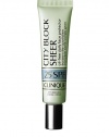 Super City Block Sheer Oil-Free Daily Face Protector SPF 25. Sheer high-level broad-spectrum UVA/UVB daily sun protection. Lightweight formula helps wick away perspiration, absorb excess oils so makeup looks fresher, longer. Perfect alone or as an invisible under-makeup primer. No chemical sunscreens. Appropriate for eye-area and sensitive skins. 1.4 oz. 