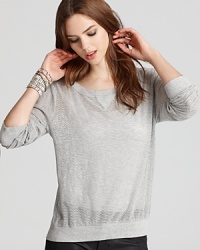 Light and easy, this Michael Stars mesh sweatshirt layers nicely over tanks for casual-cool perfection. Light and easy, this Michael Stars mesh sweatshirt layers nicely over tanks for casual-cool perfection.