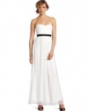 BCBGMAXAZRIA Women's Amber Cascade Strapless Long Gown