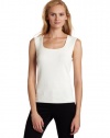 Jones New York Collection Women's Rib Square Neck Shell