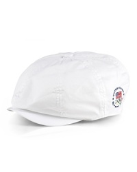 Finished with subtle country details and steeped in heritage inspiration, our cotton twill newsboy cap celebrates Team USA's participation in the 2012 Olympic Games. Finished with subtle country details and steeped in heritage inspiration, our cotton twill newsboy cap celebrates Team USA's participation in the 2012 Olympic Games.