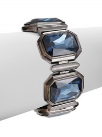 THE LOOKLayered designFaceted Swarovski crystal accentsGunmetal-plated settingMagnetic hinge closureTHE MEASUREMENTWidth, about 1.5ORIGINMade in USA THE LOOKLayered designFaceted Swarovski crystal accentsGunmetal-plated settingMagnetic hinge closureTHE MEASUREMENTWidth, about 1.5ORIGINMade in USA