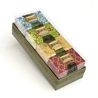 An indulgent collection of triple-milled luxury bath bars featuring all 4 Santa Barbara fragrances: Mediterranean Jasmine, Golden Pomegranate, Lime & Orange Blossoms and Cedar Rose. These divine soaps are each vegetable based and contain exceptional moisturizing properties to leave your skin silky and refreshed with a welcome and delicate scent. An indulgent collection of triple-milled luxury bath bars featuring all 4 Santa Barbara fragrances: Mediterranean Jasmine, Golden Pomegranate, Lime & Orange Blossoms and Cedar Rose. These divine soaps are each vegetable based and contain exceptional moisturizing properties to leave your skin silky and refreshed with a welcome and delicate scent.