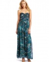 laundry BY SHELLI SEGAL Women's Strapless Twist Gown, Ink Blot Multi, 2