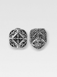 A fresh look in handsome sterling silver with finely detailed Sparta engraving. ¾ diam. Made in USA