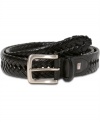 This handsome leather belt by Tommy Hilfiger pairs perfectly with both casual and dressy pants.