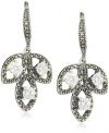 Judith Jack Marcasite and Cubic Zirconia Drop Leaf Earrings