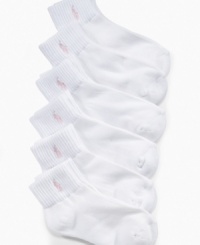 Keep her tootsies covered all week long with this six pack of socks from Ralph Lauren. Keep her tootsies covered all week long with this six pack of socks from Ralph Lauren.